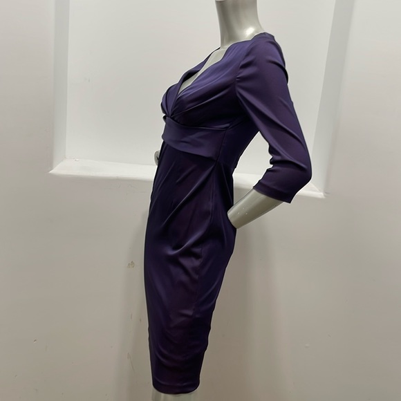Donna Rocco New York Short Sleeve Sheath Dress Purple Size 2 - Picture 3 of 12